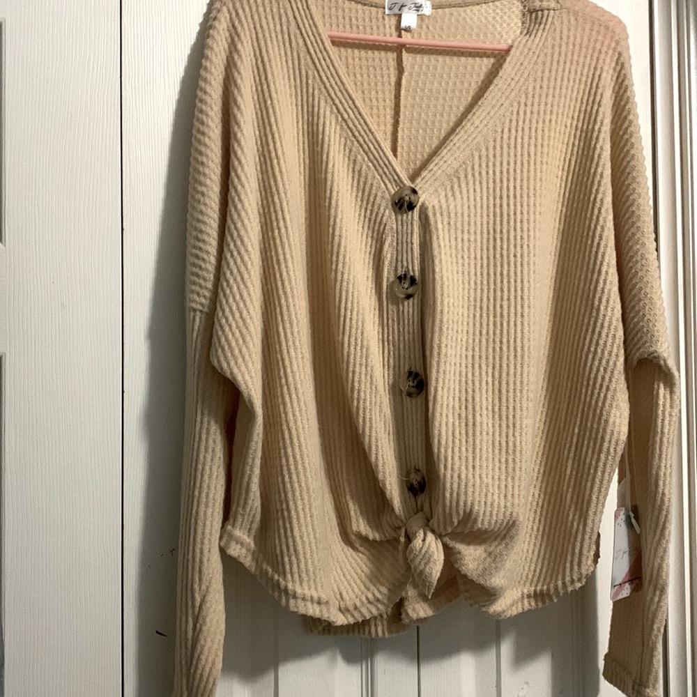 Soft button down sweater size large